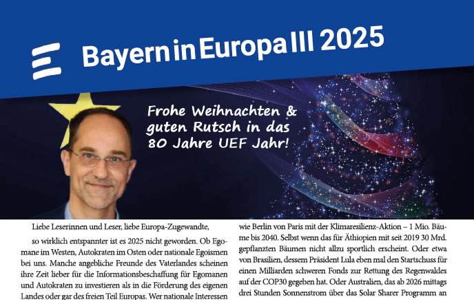 Bayern in Europa Weihnachtsausgabe
